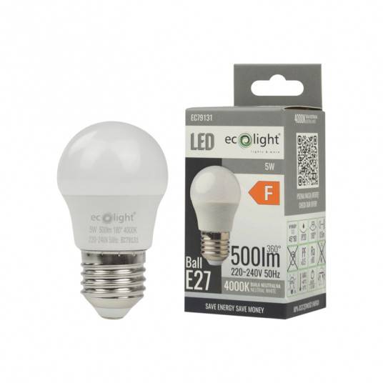 Źródło światła LED GOLF BALL E27 5W 4000K 450lm EC79131