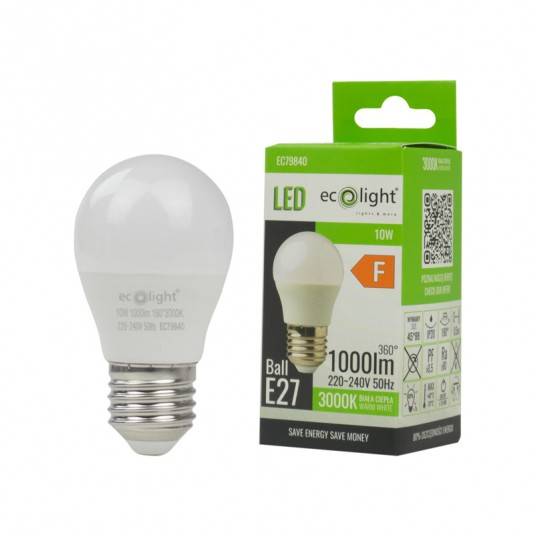 Źródło światła LED GOLF BALL E27 10W 3000K 900lm EC79840