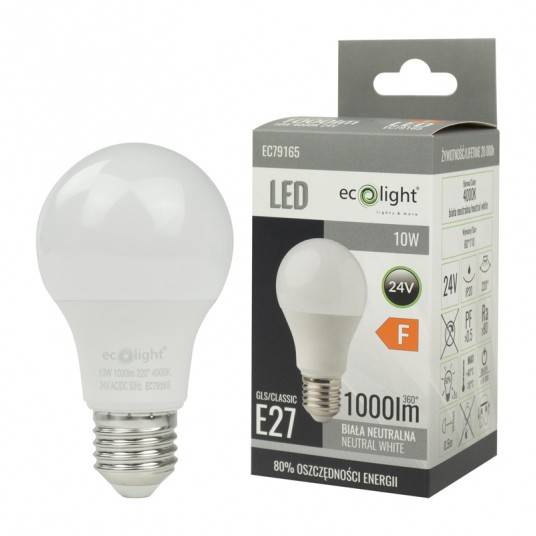 Źródło światła LED CLASSIC E27 10W 24V 4000K EC79165