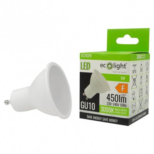 Źródło światła LED GU10 5W 3000K 400lm EC79379