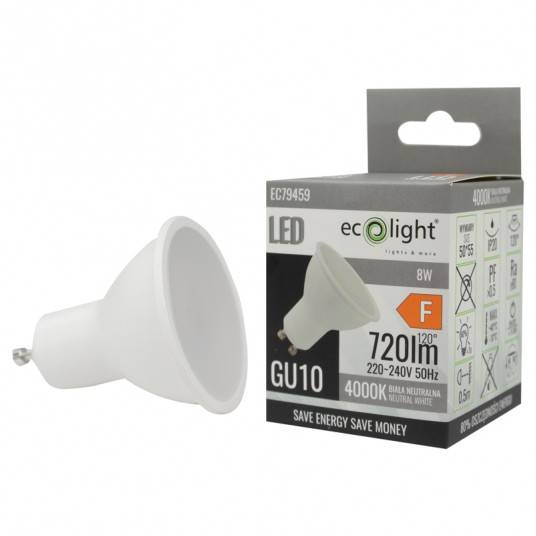 Źródło światła LED GU10 8W 4000K 640lm EC79459