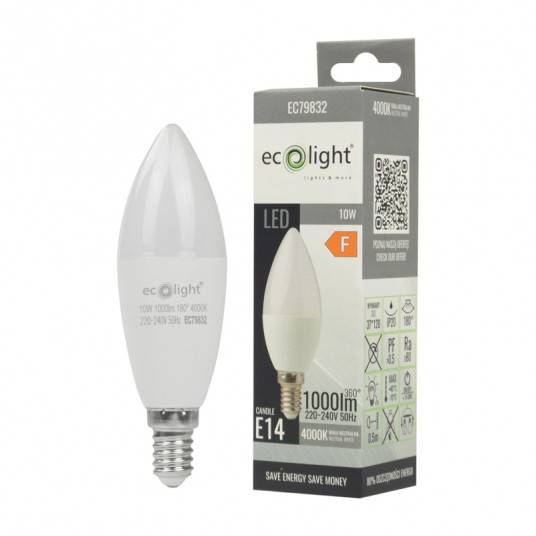 Źródło światła LED CANDLE E14 10W 4000K 900lm EC79832