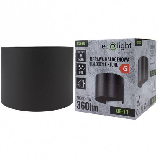 Oprawa elewacyjna OE-11 7W 360lm IP65 antracyt okrągła EC20525