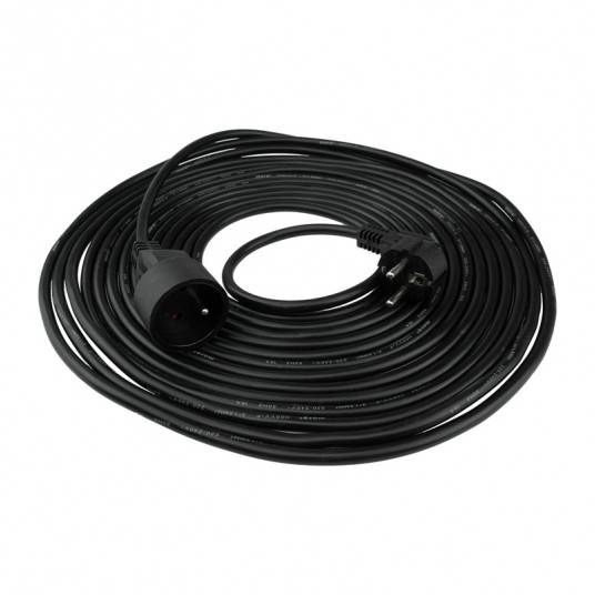 Przedłużacz 1 gniazdo 10m z/u 3x1.5mm2 czarny M20570