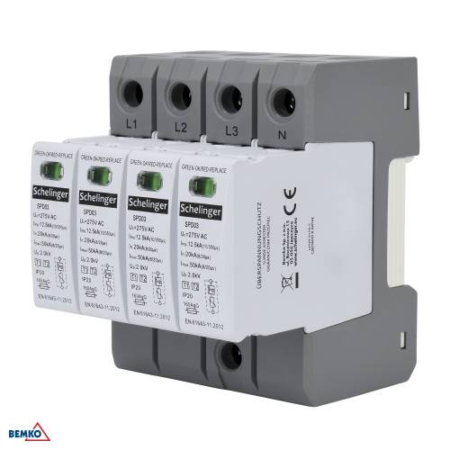 Ogranicznik przepięć 4P 12,5kA(10/350) T1+T2 (B+C)