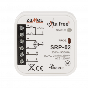 Exta Sterownik rolet SRP-02 dopuszkowy 5A 230V 