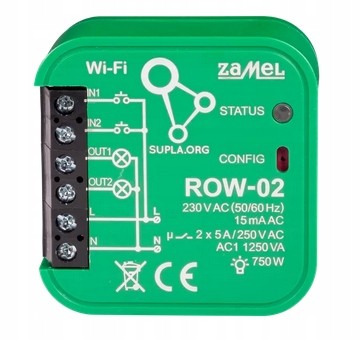 Supla Odbiornik ROW-02 2-kan. dopuszkowy Wi-Fi