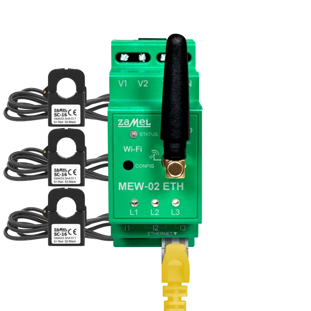 Monitor energii elektrycznej WIFI MEW-02 ETH/SC-16