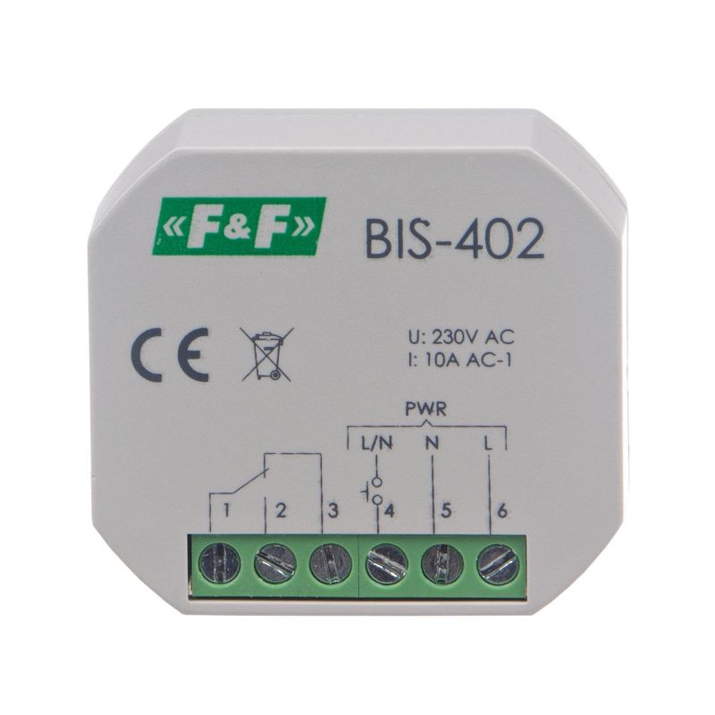 Przekaźnik bistabilny BIS-402 10A 230V AC 2Z