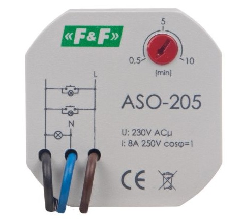 Automat schodowy 10A 0,5-10min 230V AC ASO-205