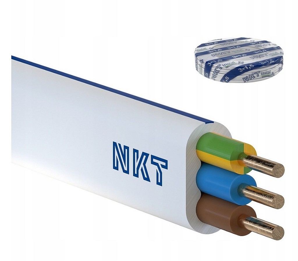 Przewód YDYp 3x1,5 750V NKT - (1szt.) 100mb