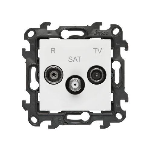 Simon 24 Gniazdo antenowe R-TV-SAT końcowe IP20/IP44, biały