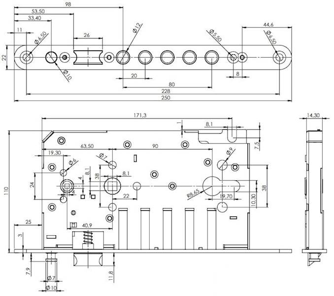 Zamek Delta DC6/Z z jezyczkiem stalowym