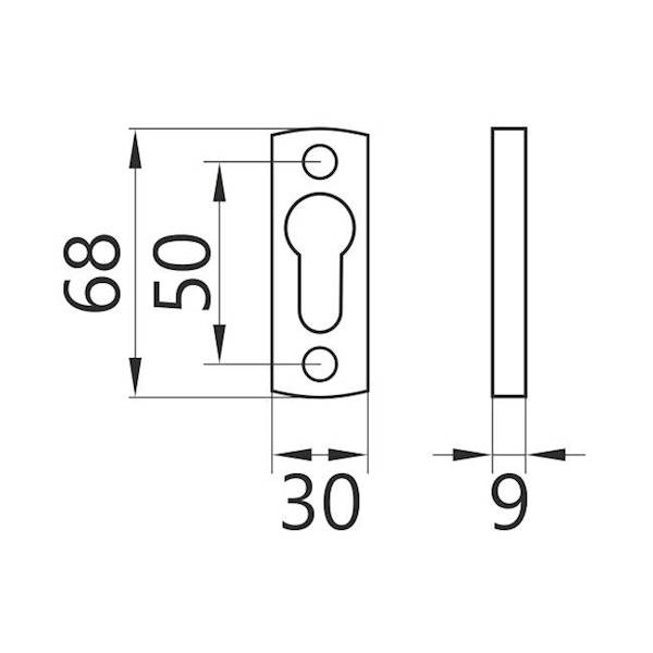 Szyld wąski Diana na wkładkę czarny