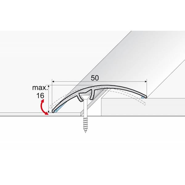 Listwa A65 anoda srebro 93cm