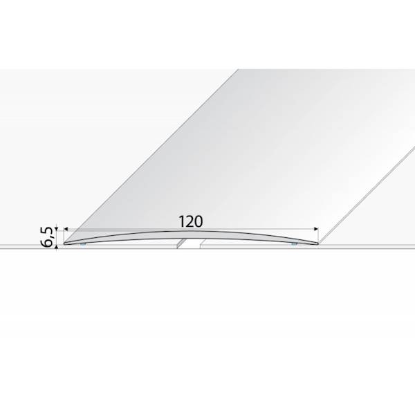 Listwa A73 100cm anoda srebro klejona