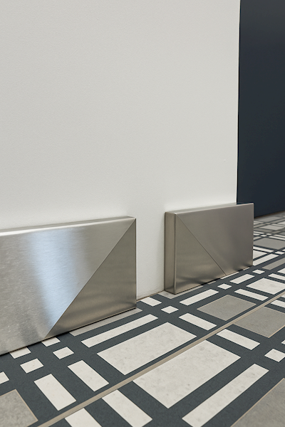 Listwa przypodłogowa S80 stal nierdzewna 