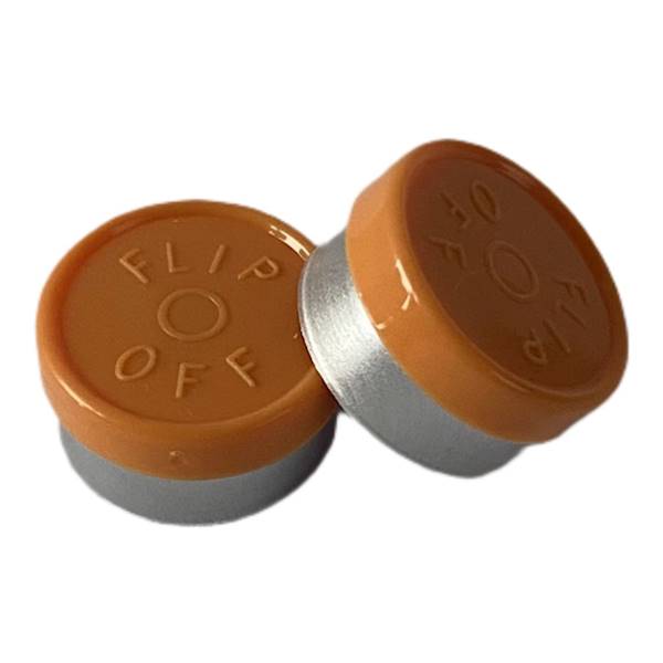 Kapsel do fiolki fi 13mm pomarańczowy flip off • Kapsle 13mm  • kol: pomarańczowy • Ilość: 100