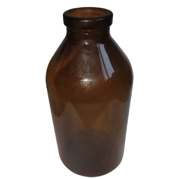 Butelka 250 ml 66 x138 szklana brązowa na gumkę