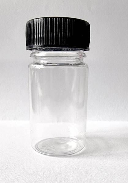 Słoiczek PET 28x50mm przezroczysty z czarną nakrętką