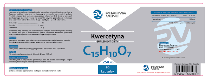 PV Kwercetyna 250mg 90kaps