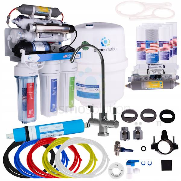 OSMOZA FILTRY RO10 GRD REDOX POMPA FX UV ZESTAW