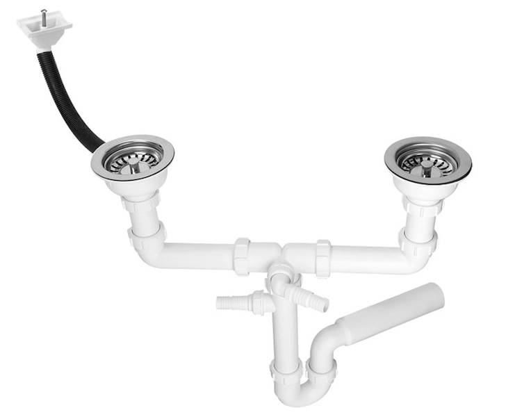 MCALPINE syfon rurowy zlew 2k 3,5" przel.pion.przy