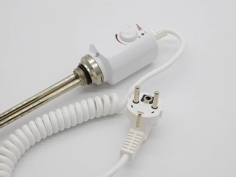 Grzałka elektryczna grzejnik 1/2" biała 300W
