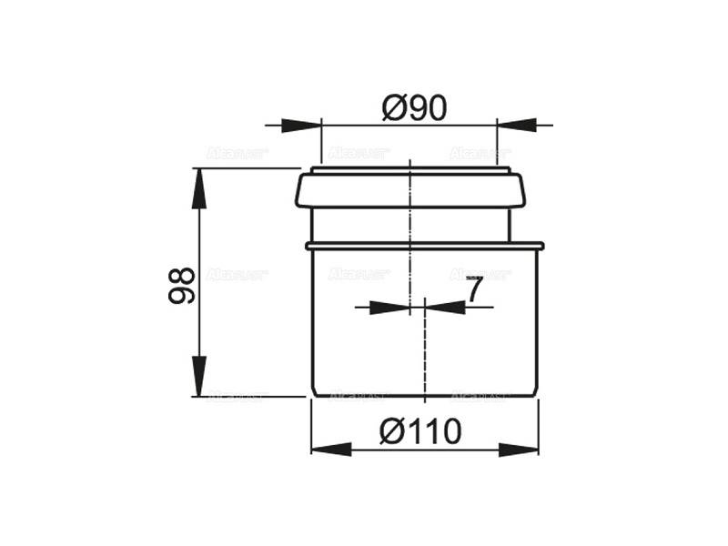 Kielich redukcyjny do WC 110/90 Alcaplast M907