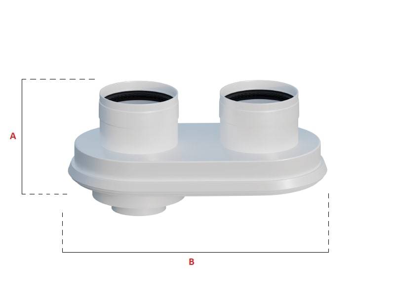 Ricom Adapter rozdzielacz 60/100 na 2x80