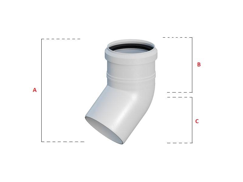 Ricom Kolano polipropylen 80 45st