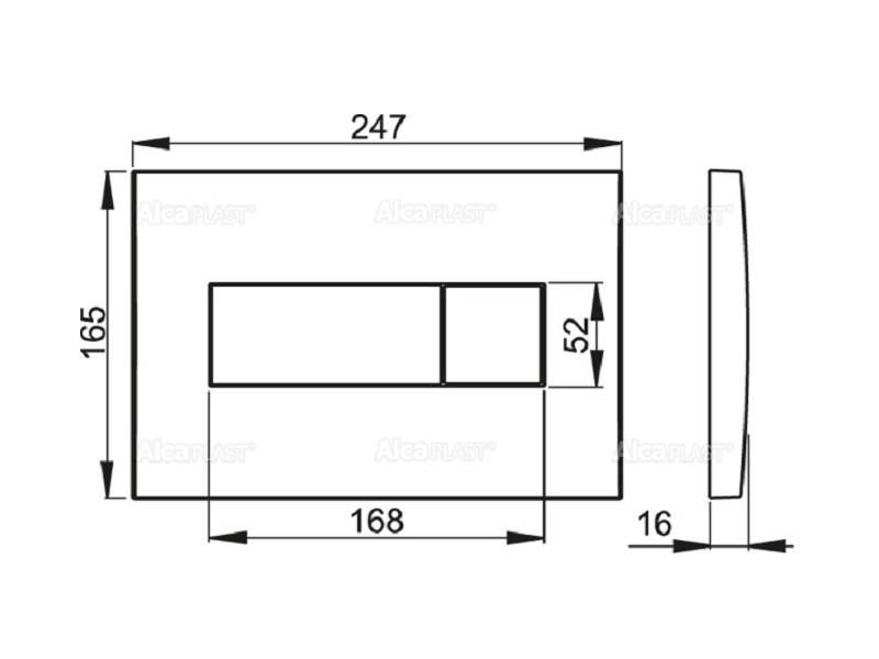 Przycisk Alcaplast Delfin M370 biały