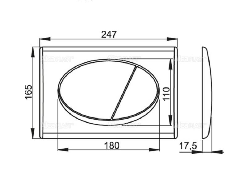 Przycisk Alcaplast Delfin M72 chrom mat