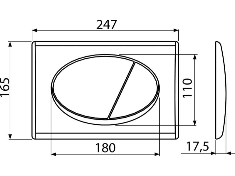 Przycisk Alcaplast Delfin M70 biały
