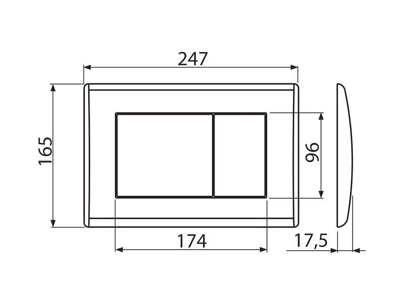 Przycisk Alcaplast Delfin M272 chrom mat