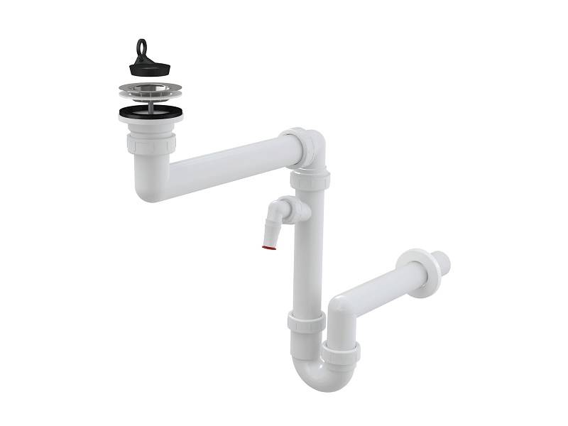 Syfon zlew A-870P Alcaplast  pojed małogabarytowy
