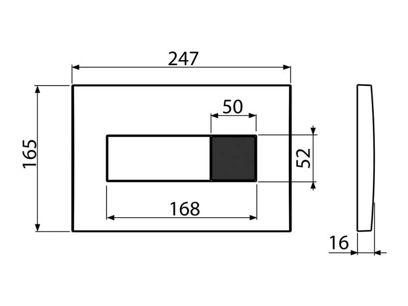 Przycisk sterujący sensor ALCAPLAST M371SB chr/poł