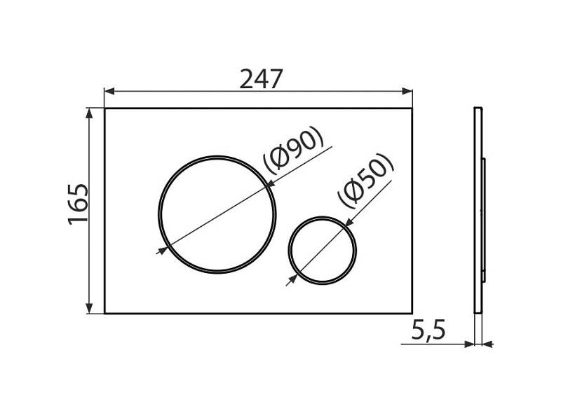 Przycisk Alcaplast Delfin M678 czarny mat