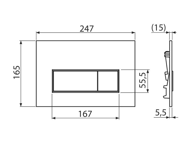 Przycisk Alcaplast Delfin THIN M570 biały