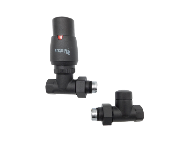 Zestaw termostatyczny 1/2" Royal prosty czarny