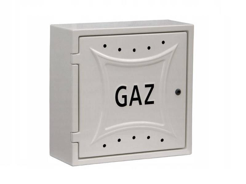 Skrzynka gazowa 25x30x15 pełna biała