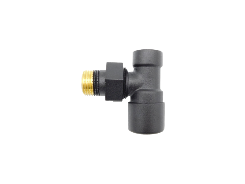 Zestaw termostatyczny 1/2" Royal czarny kątowy
