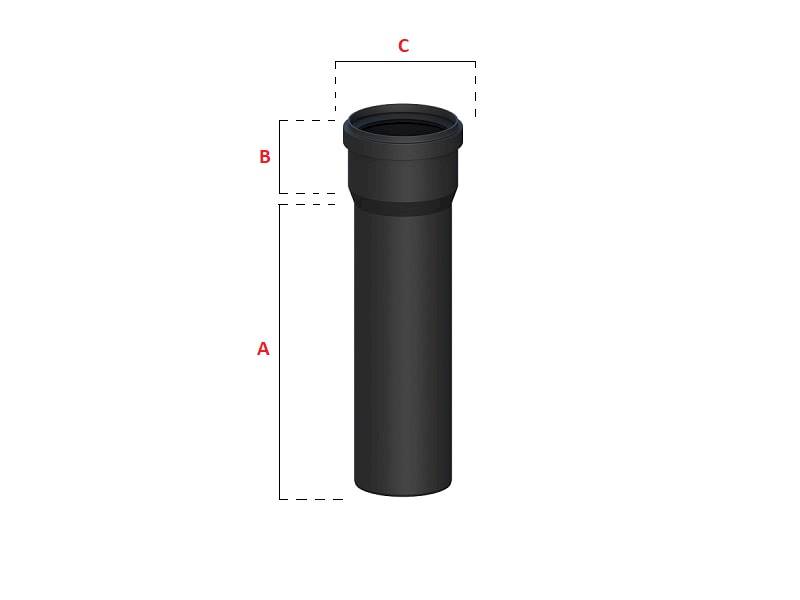Ricom Rura komiowa PP 80 L=1m odporna na UV
