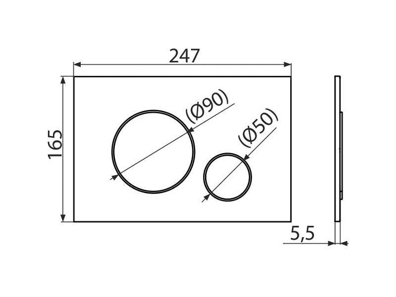 Przycisk Alcaplast Delfin M676 biały mat
