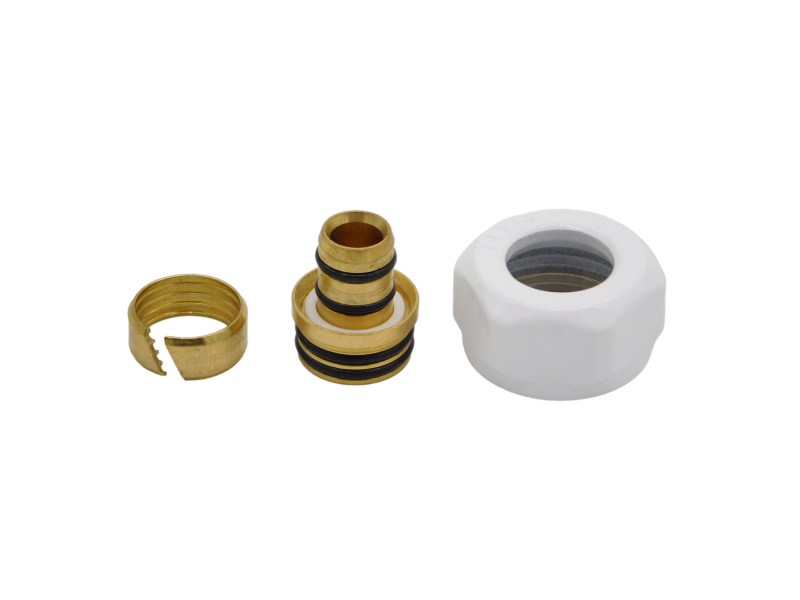 Złączka zaciskowa biała PEX GW 16x3/4"