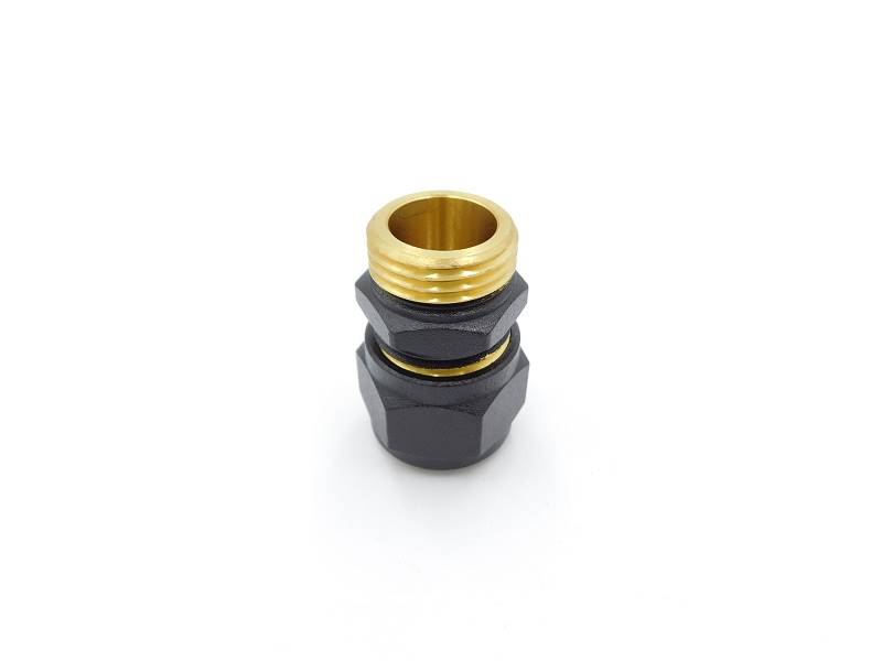 Złączka skręcana PEX 16x1/2" GZ czarny struktur.