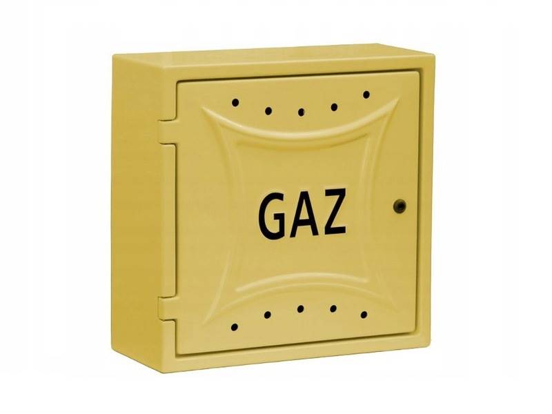 Skrzynka gazowa 50x50x25 pełna żółta