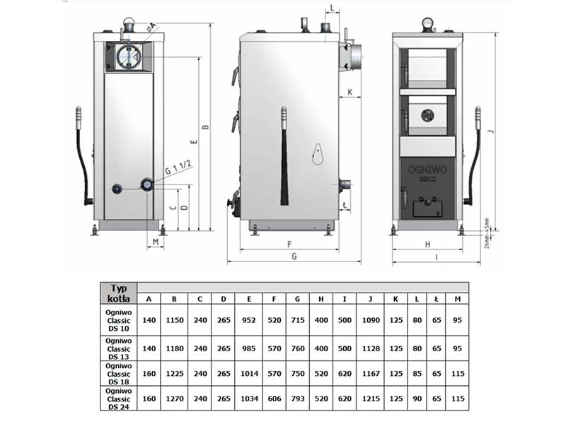 Kocioł OGNIWO Classic DS 24kW V-kl ED
