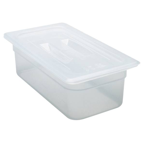FOOD PAN LID 1/3 PP HDL-TRANS