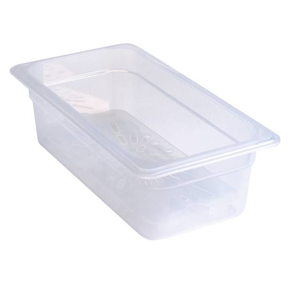 FOOD PAN DRAIN 1/3 PP-TRANS